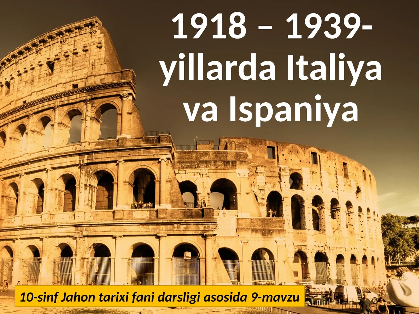 1918 –1939-yillarda Italiya va Ispaniya
