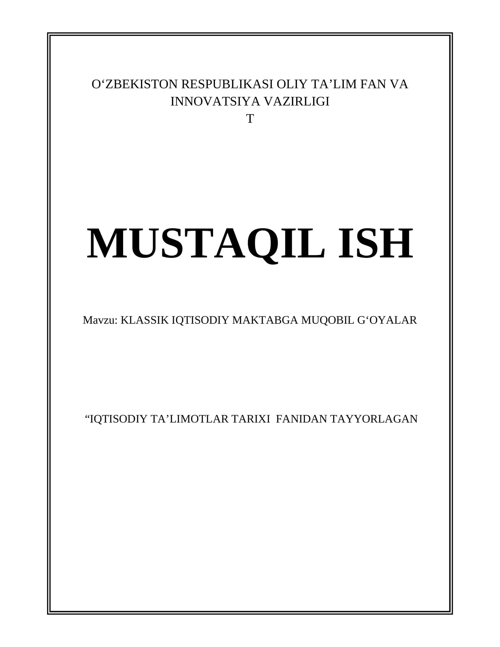 Iqtisodiy Institutsionalizm