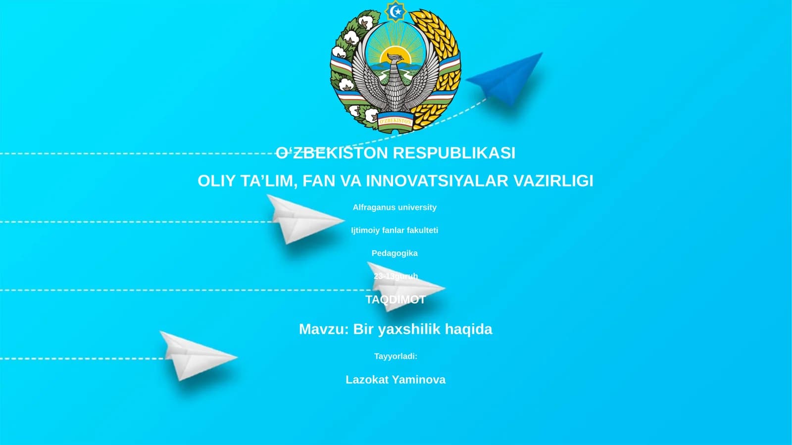 Bir yaxshilik haqida