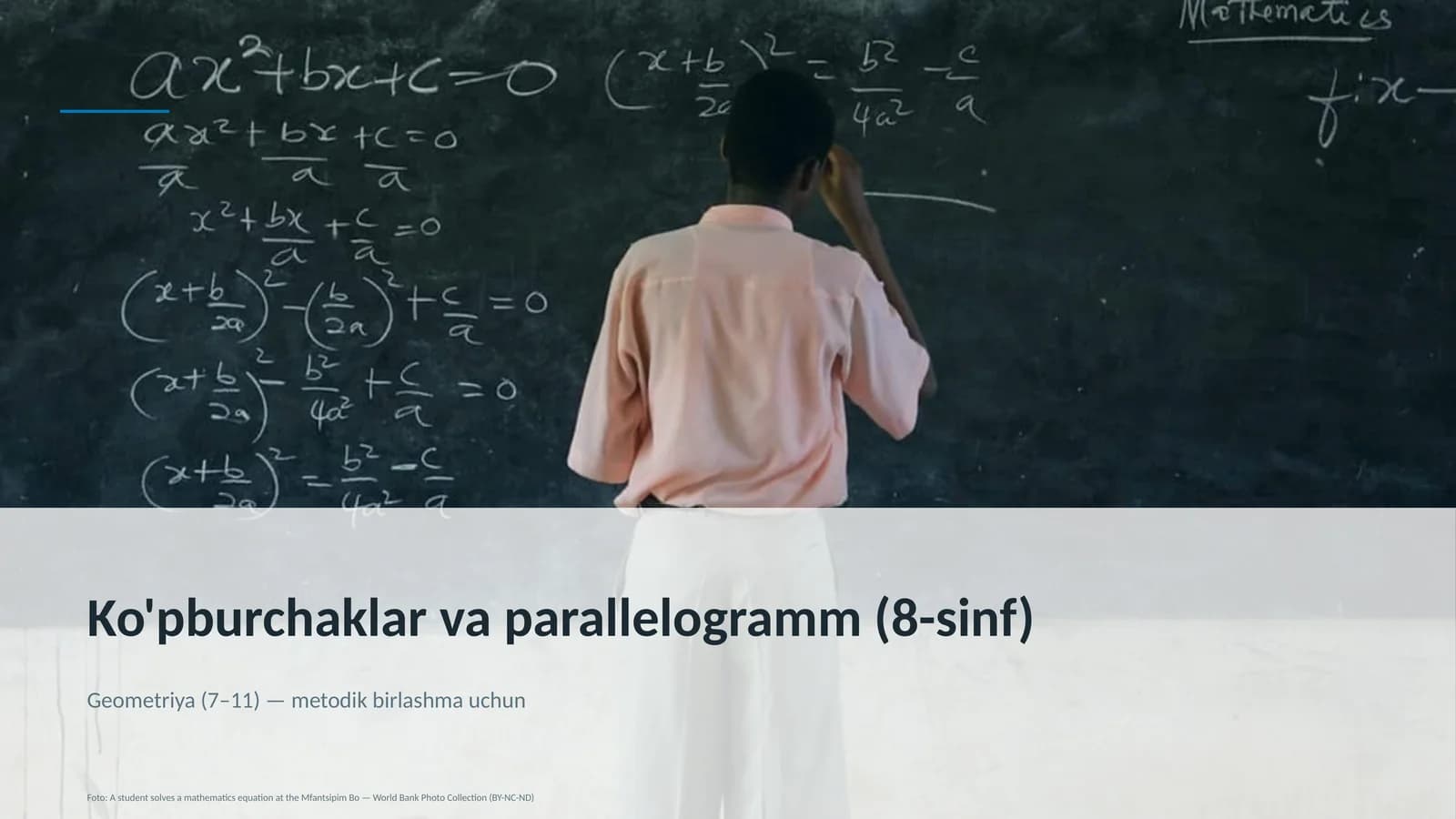 Ko'pburchaklar va parallelogramm (8-sinf)