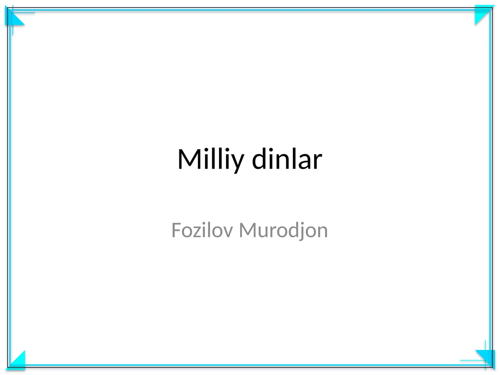 Milliy dinlar