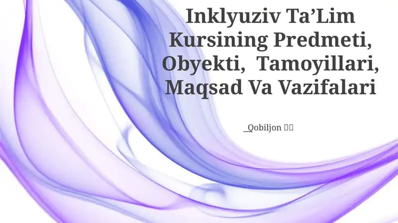 Inklyuziv Ta’Lim Kursi