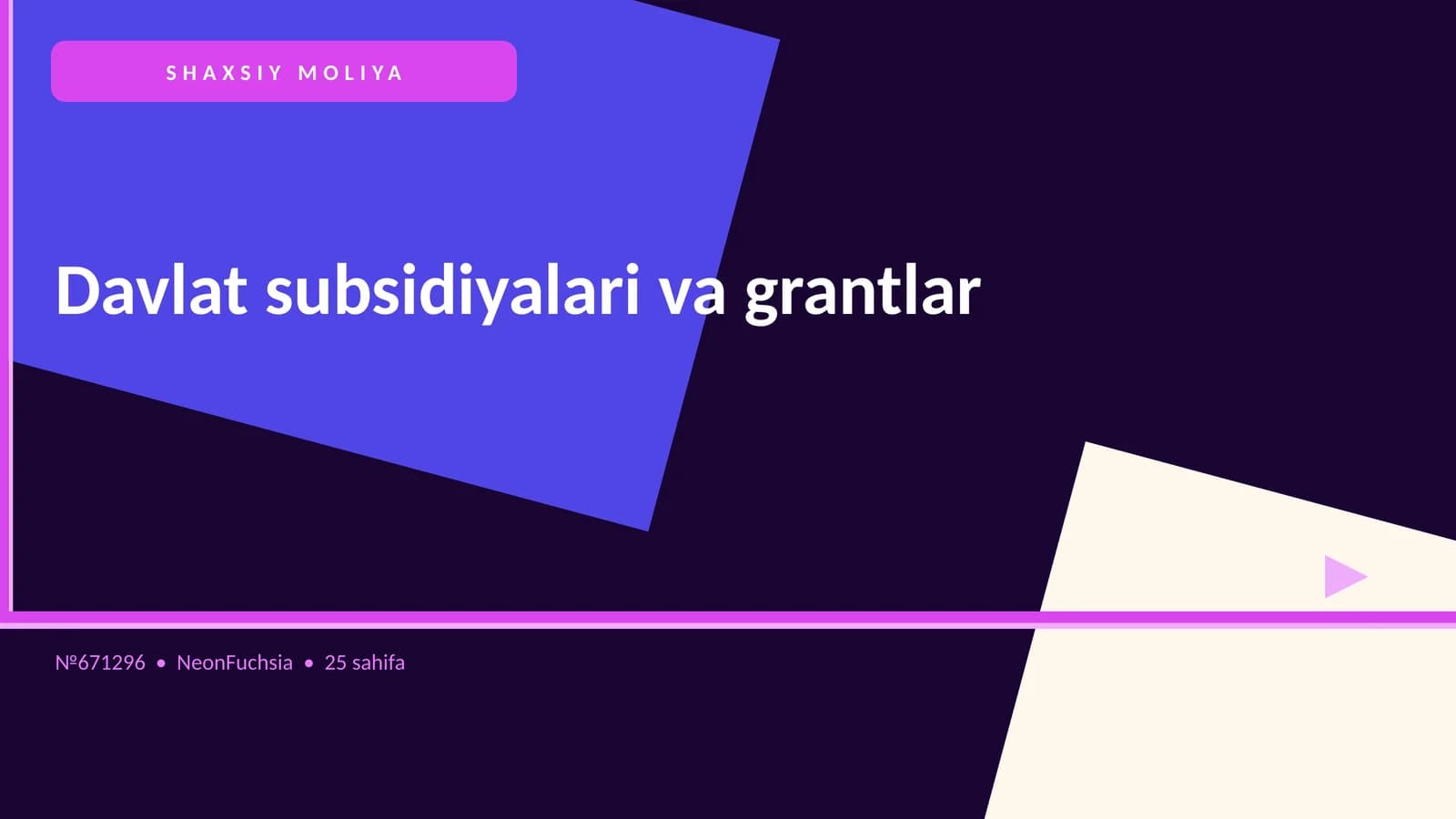 Davlat subsidiyalari va grantlar