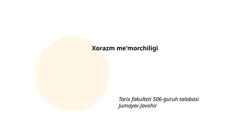 Xorazm me'morchiligi