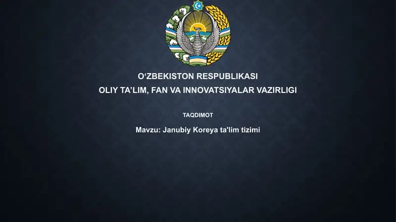 Janubiy Koreya ta'lim tizimi