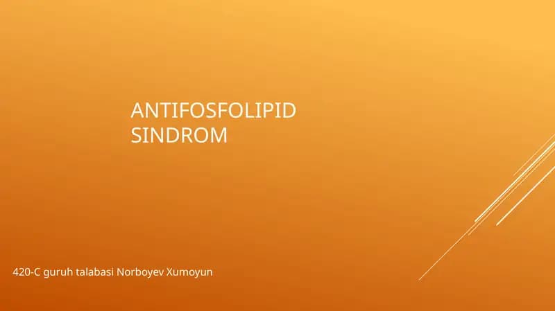 Antifosfolipidsindrom