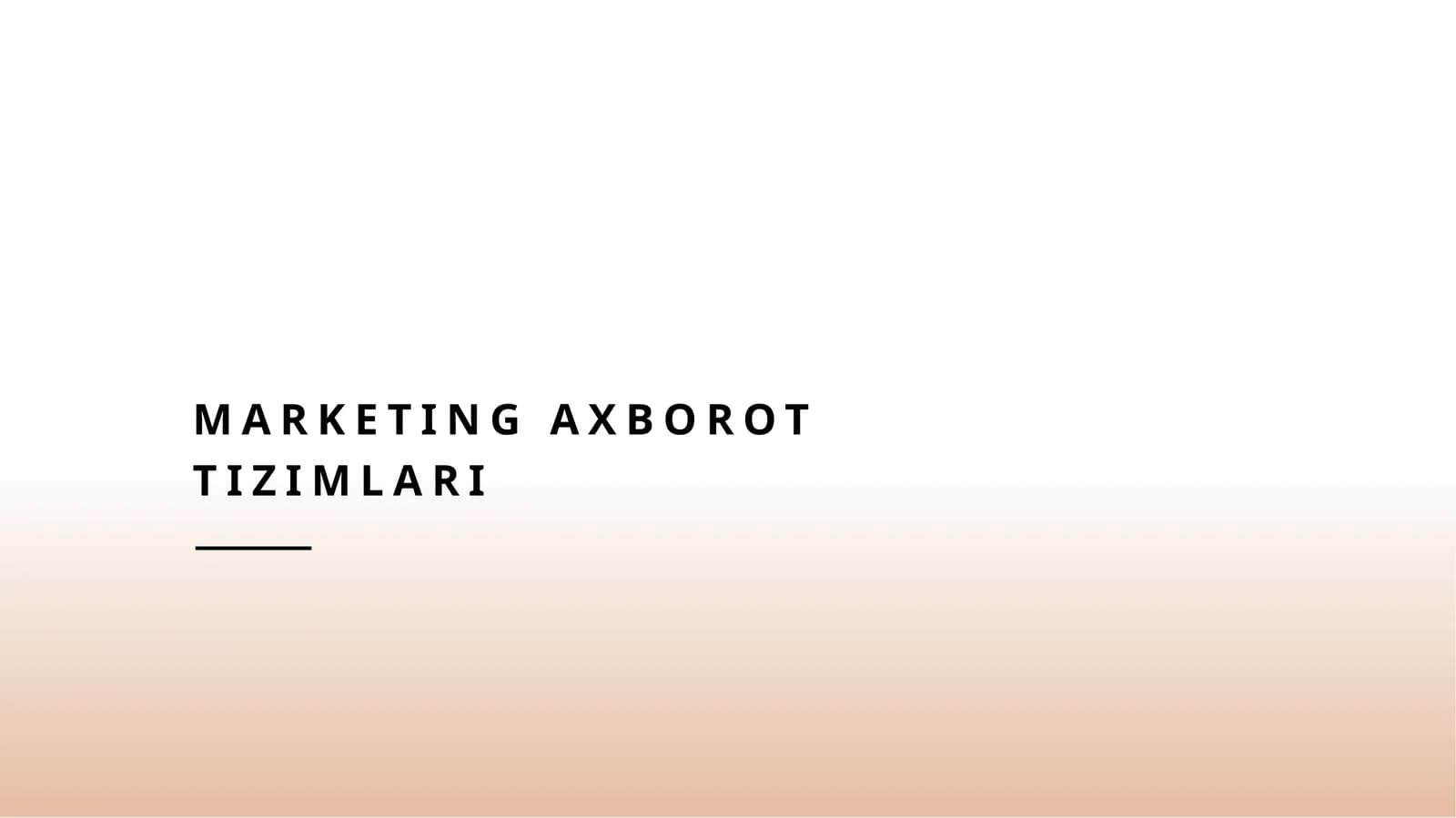 Marketing axborot tizimlari