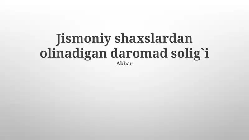 Daromad solig`i