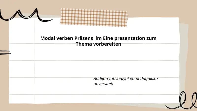 Modal verben Präsens