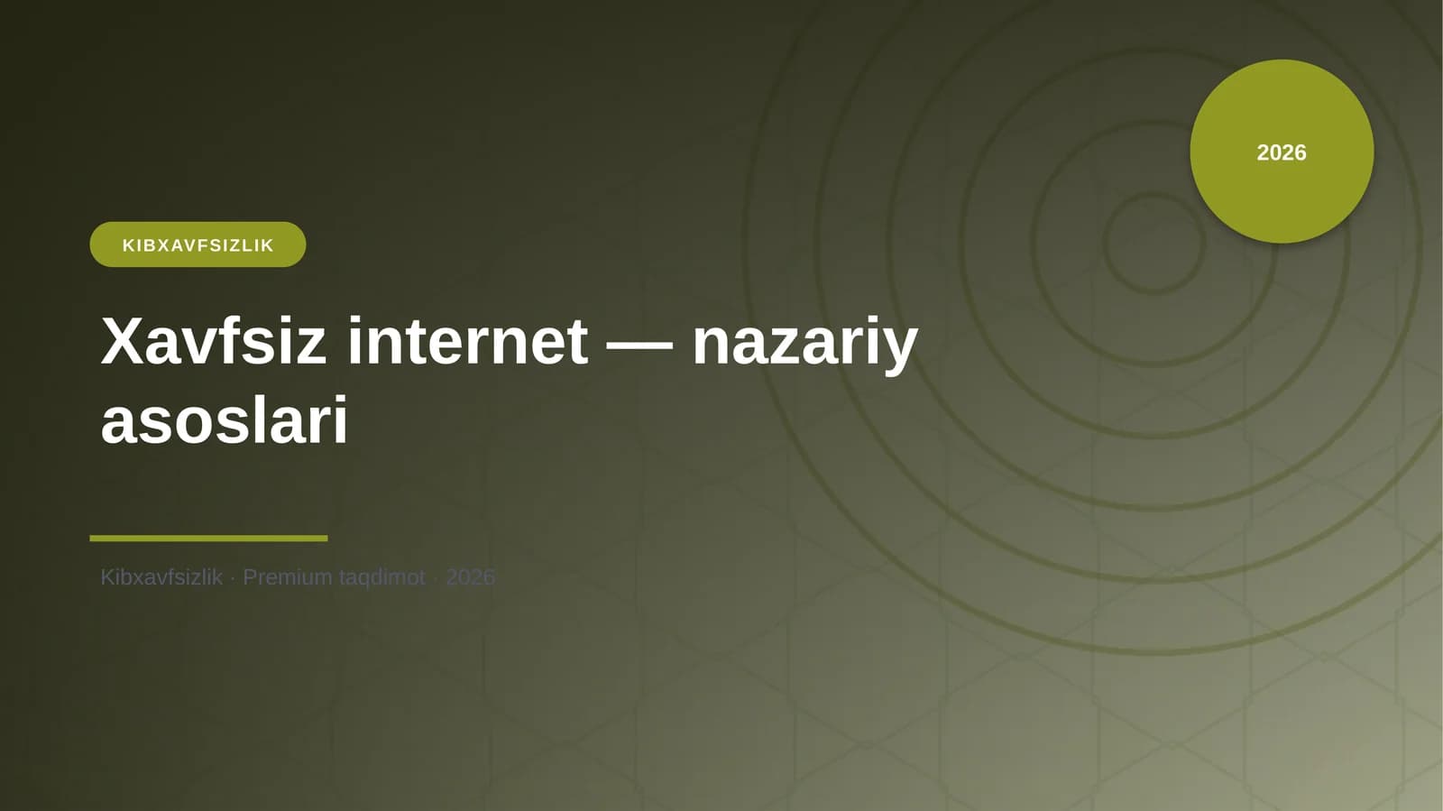 Xavfsiz internet — nazariy asoslari