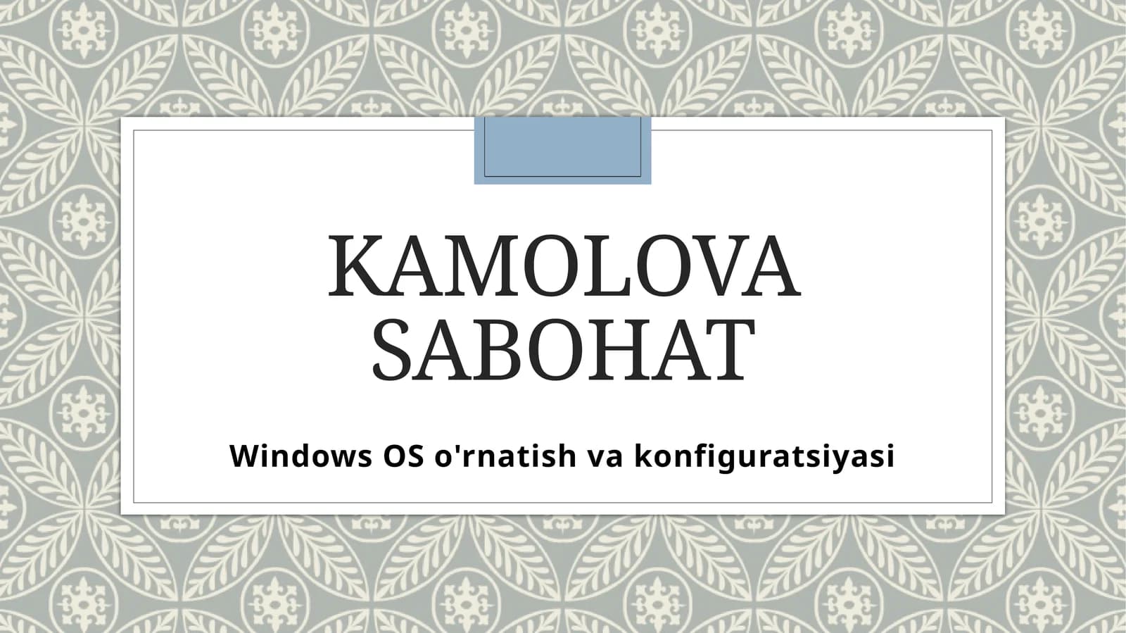 KamolovaSabohat