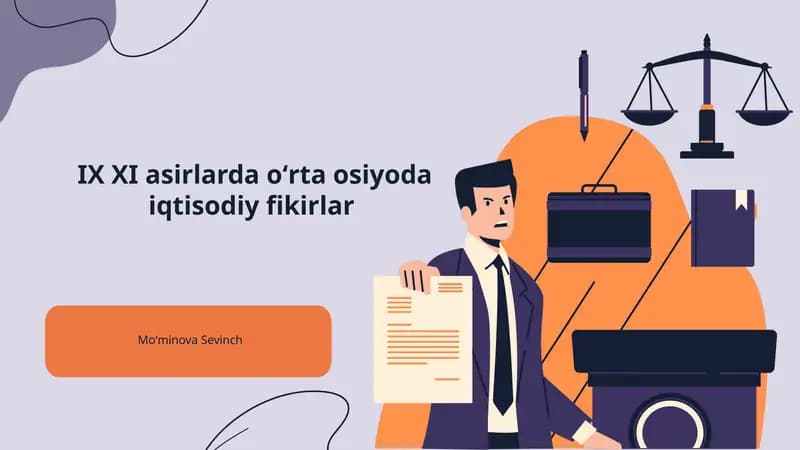IX XI asirlarda oʻrta osiyoda iqtisodiy fikirlar