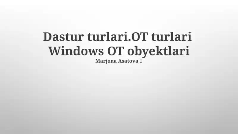 Dastur turlari