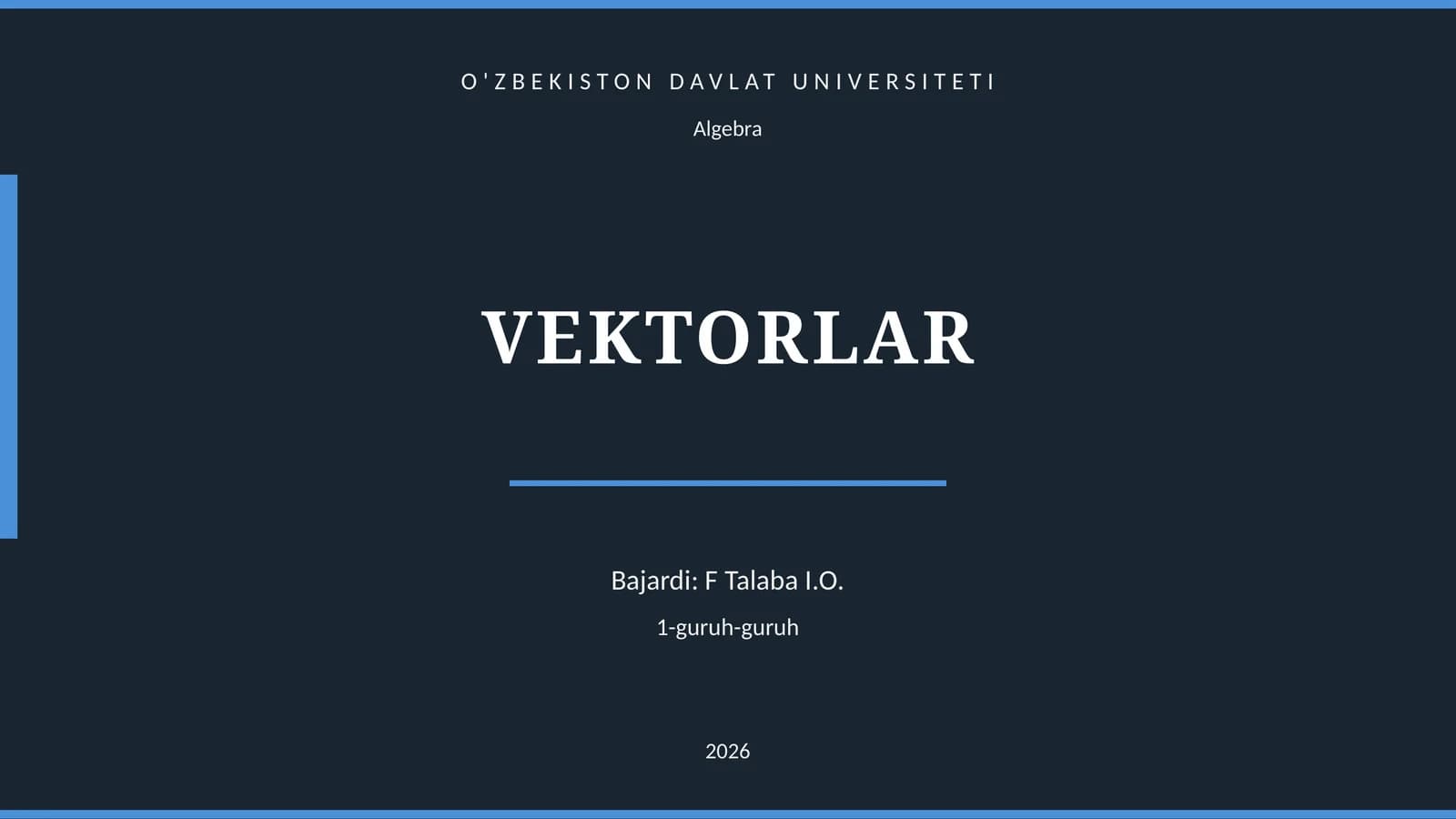 VEKTORLAR