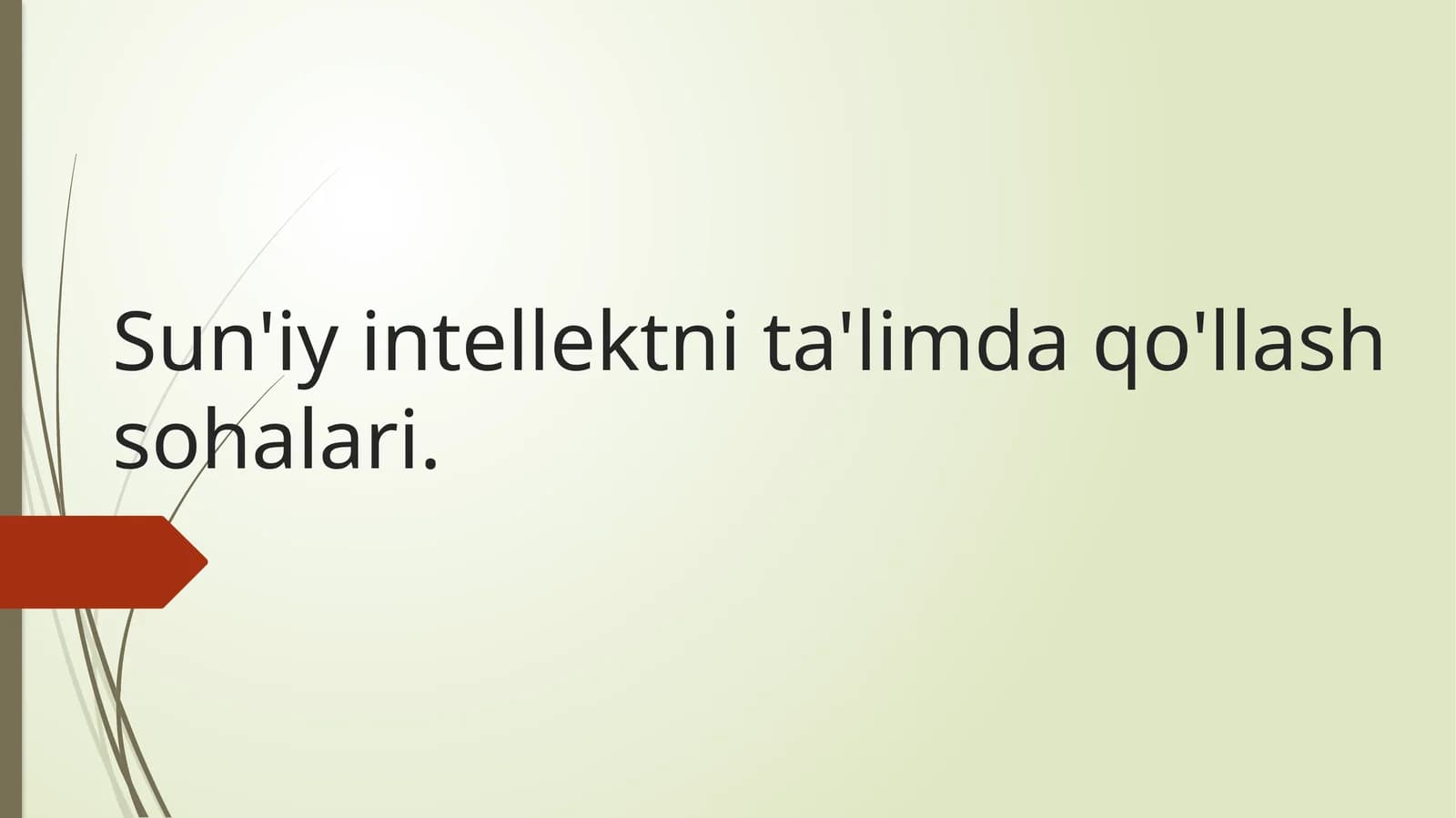 Sun'iy intellekt sohalari