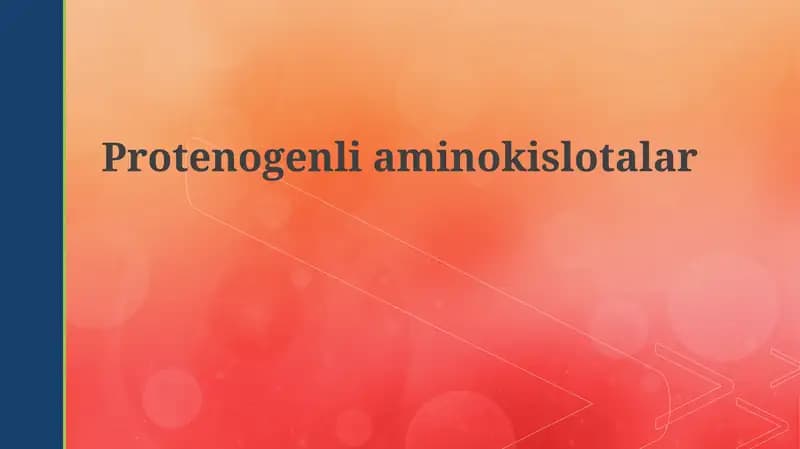 Proteinogen aminokislotalar