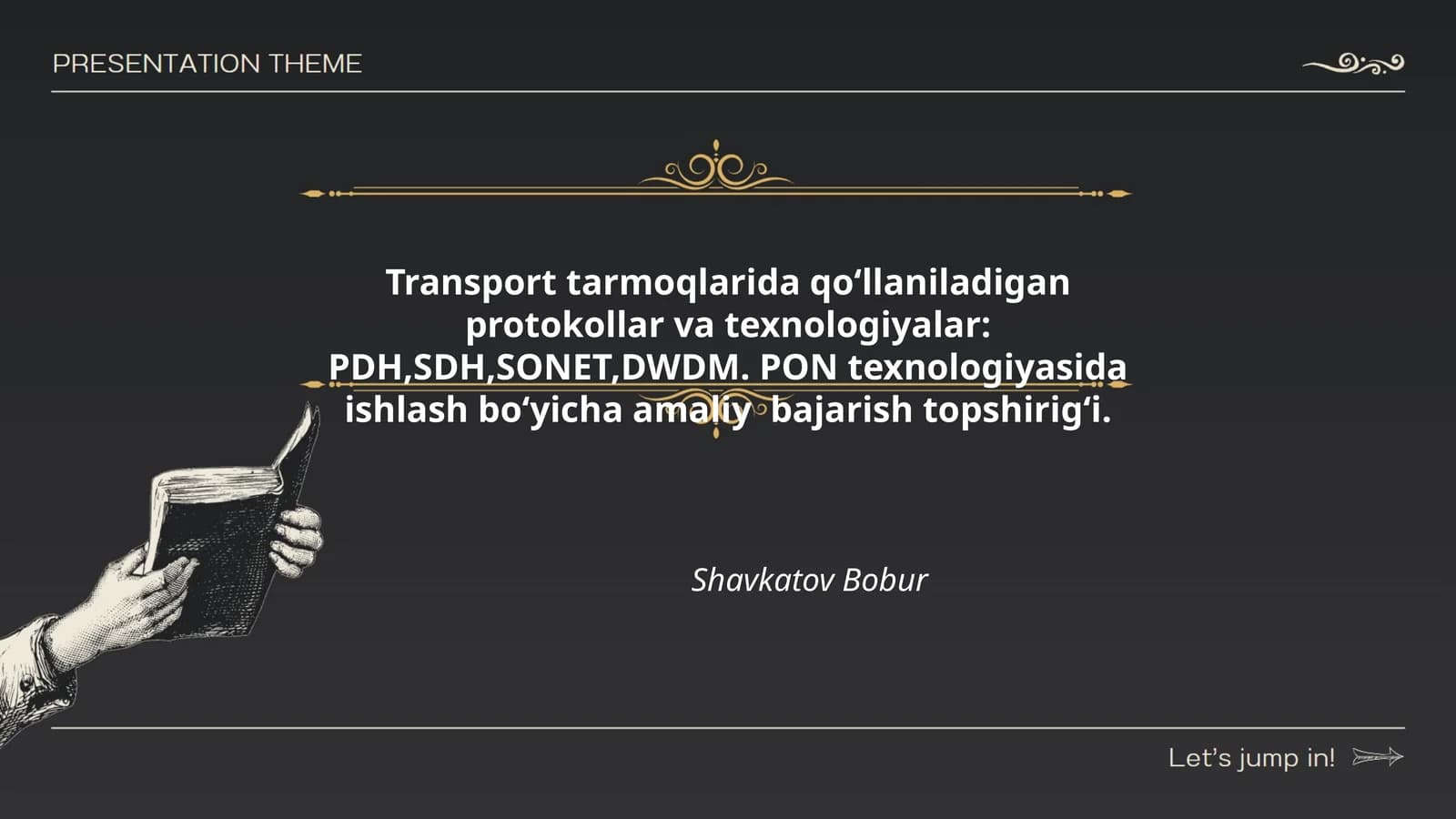 Transport tarmoqlarida qo‘llaniladigan protokollar va texnologiyalar