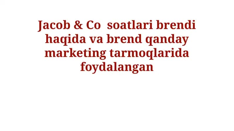 Jacob & Co