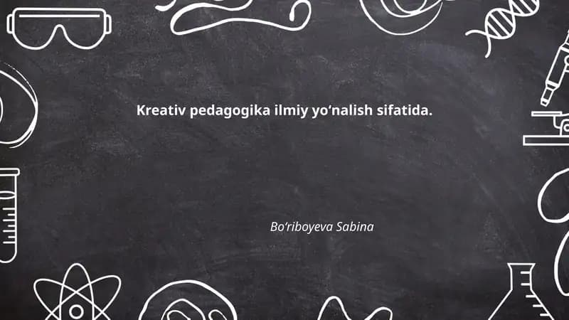 Kreativ Pedagogika