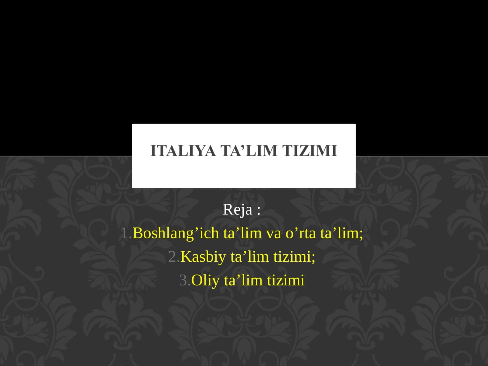 Italiya ta'lim tizimi