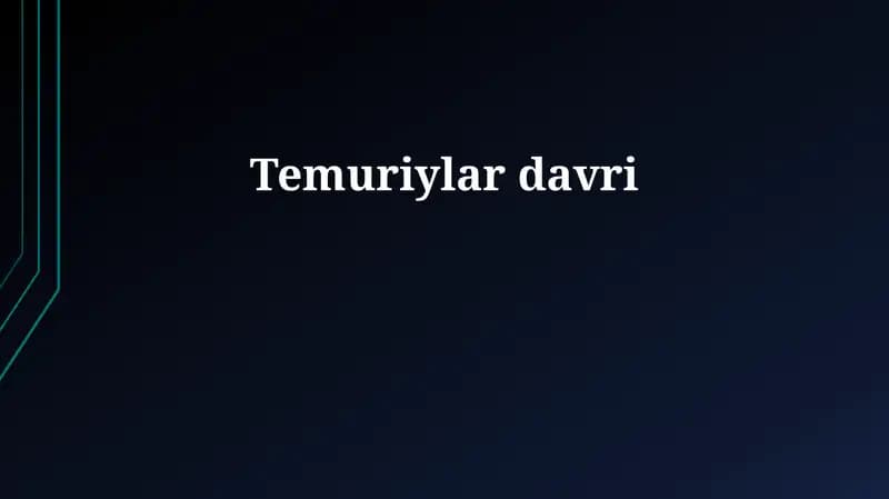 Temuriylar davri