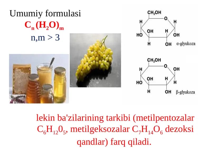 Uglevodlarning sinflanishi