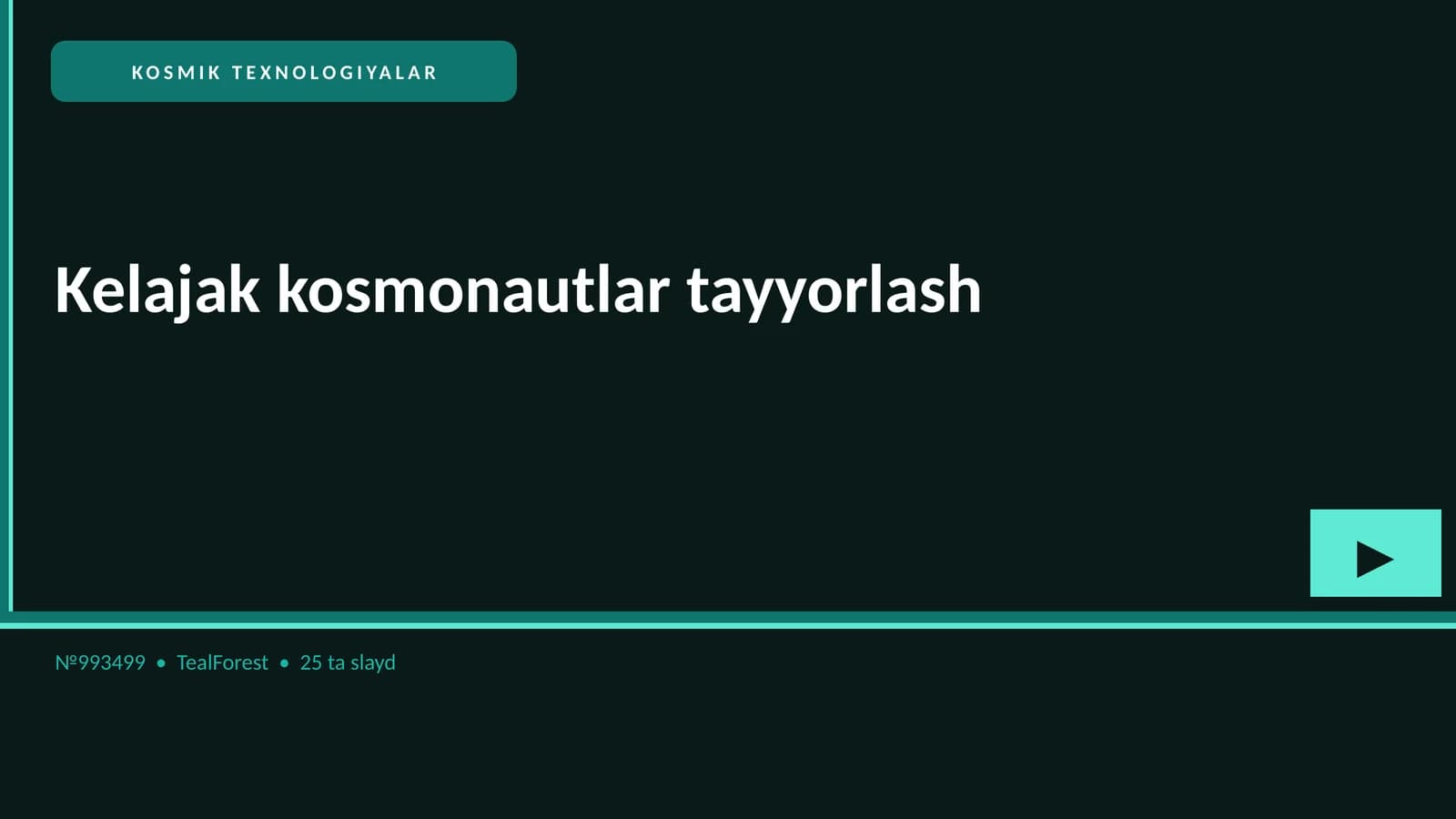 KELAJAK KOSMONAUTLAR TAYYORLASH