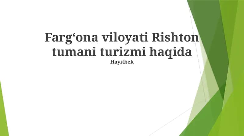 Rishton turizmi