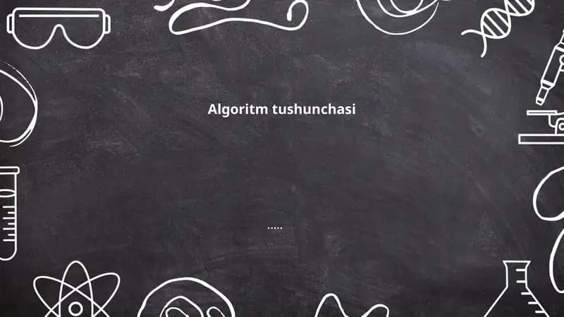 Algoritm tushunchasi