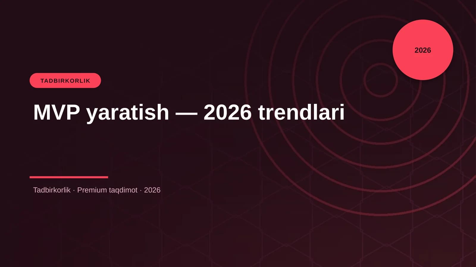 MVP yaratish — 2026 trendlari