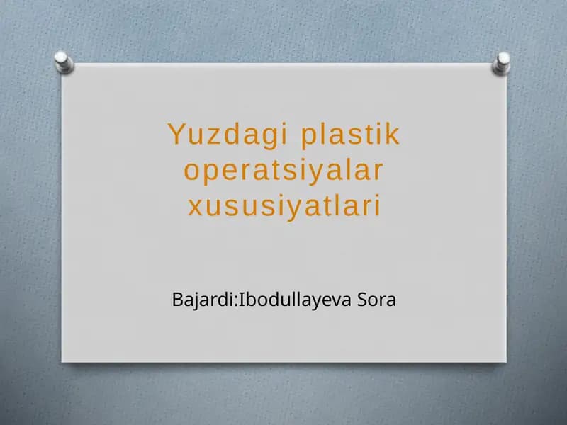 Plastik jarrohlik