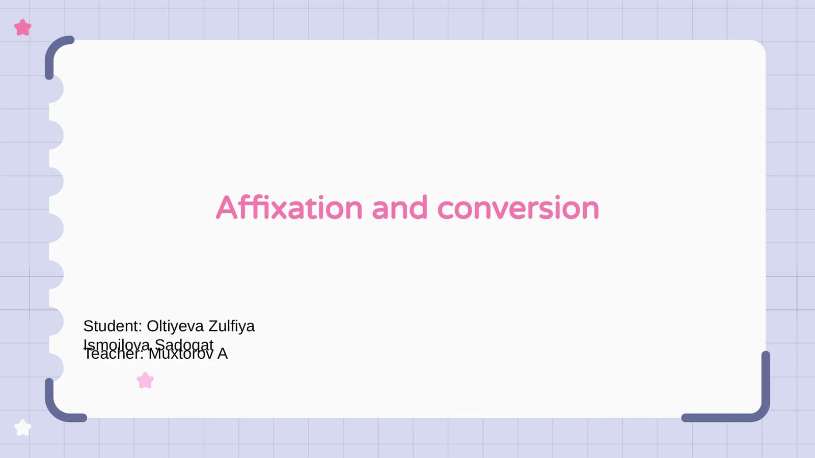 Affixation and conversion