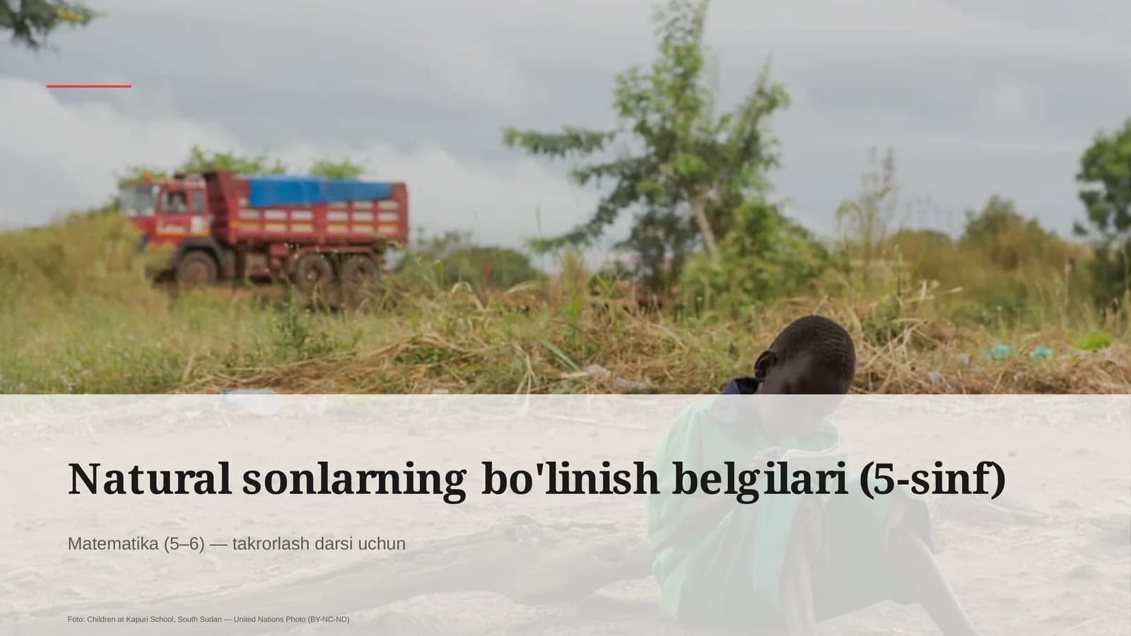 Natural sonlarning bo'linish belgilari (5-sinf)