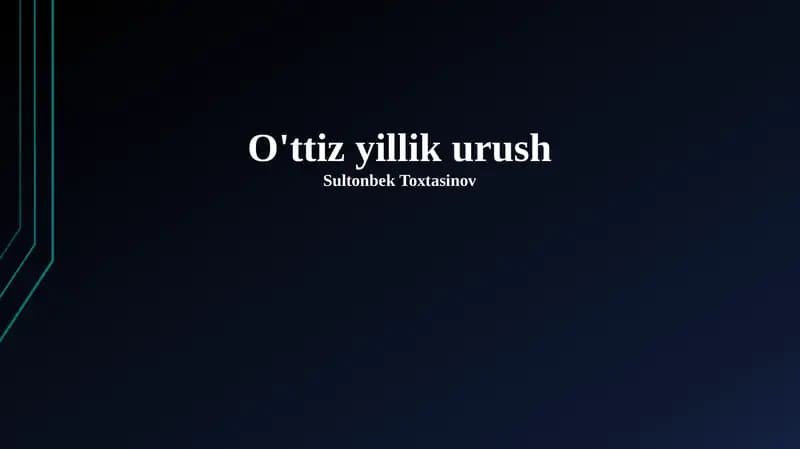 O'ttiz yillik urush
