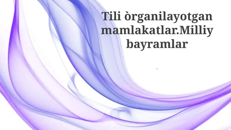 Milliy bayramlar