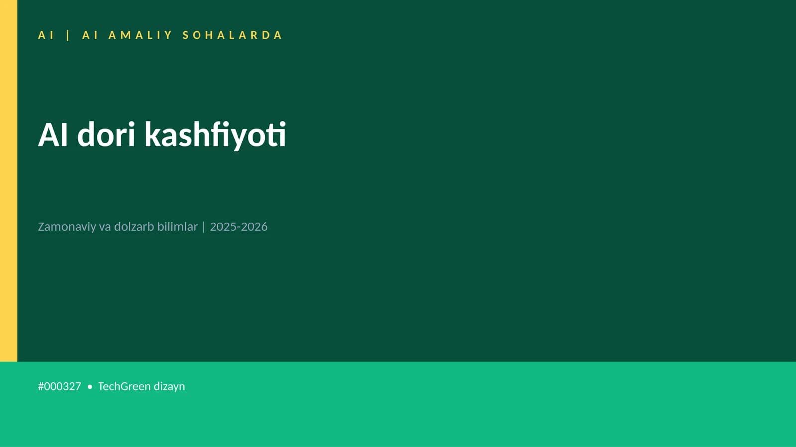 AI dori kashfiyoti