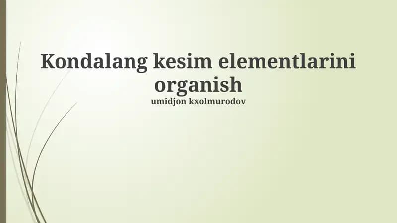 Kesma elementlar