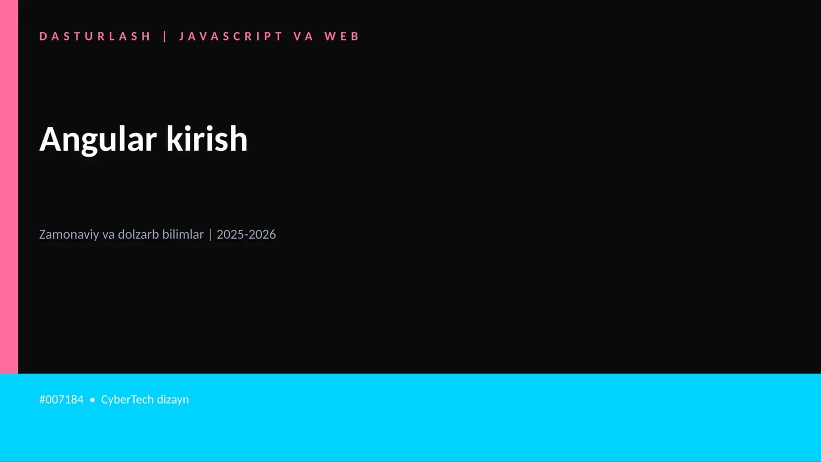 Angular kirish