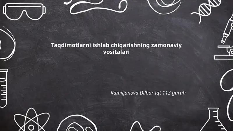 Taqdimotlarni ishlab chiqarishning zamonaviy vositalari