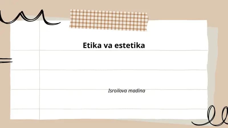 Etika va estetika