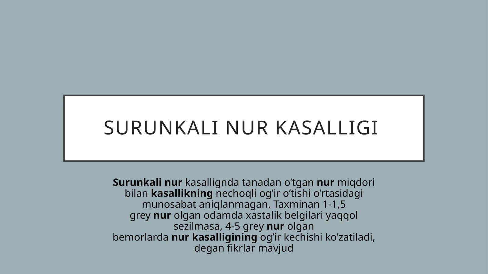 Surunkali nur kasalligi