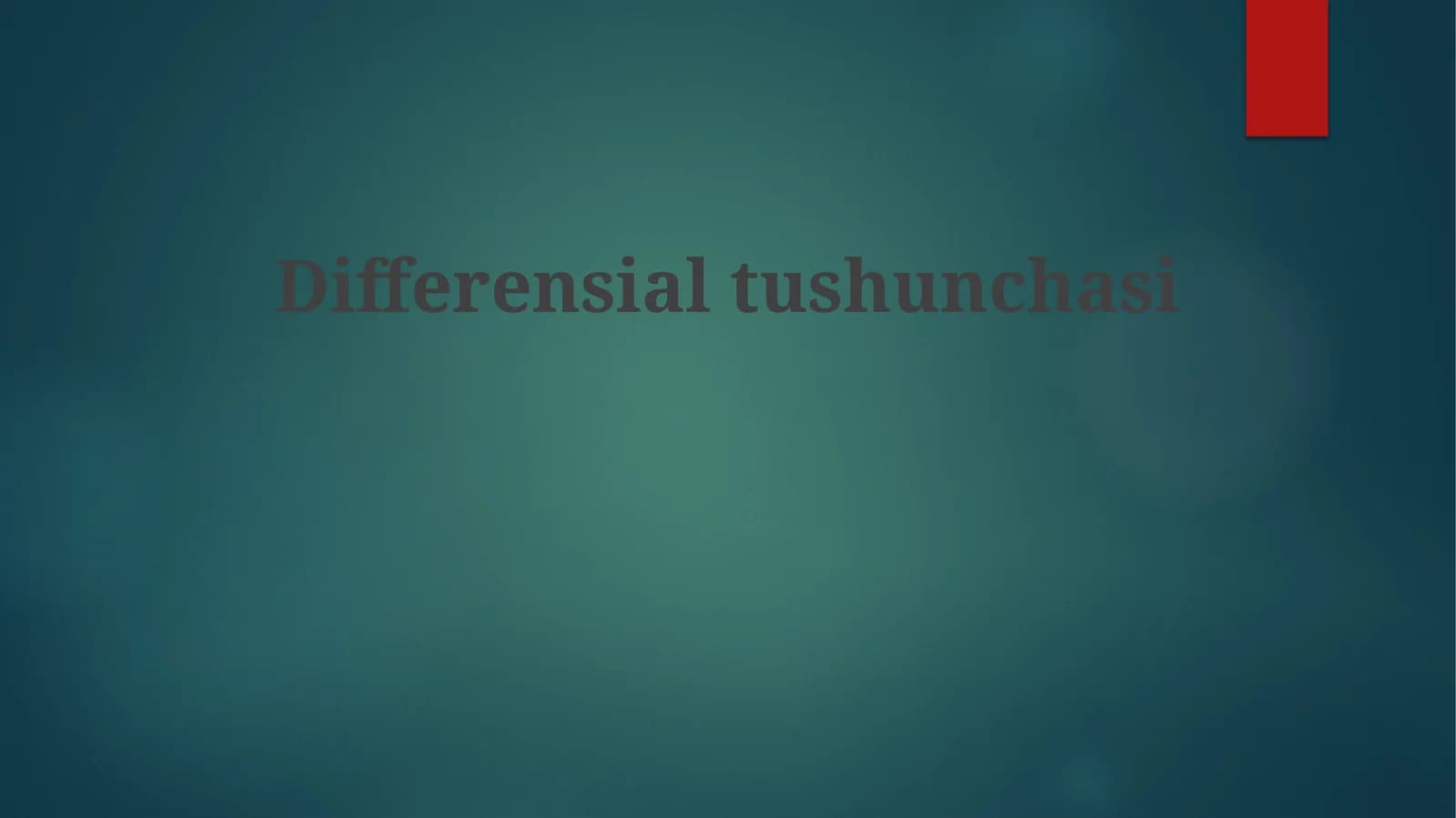 Differensial tenglamalar