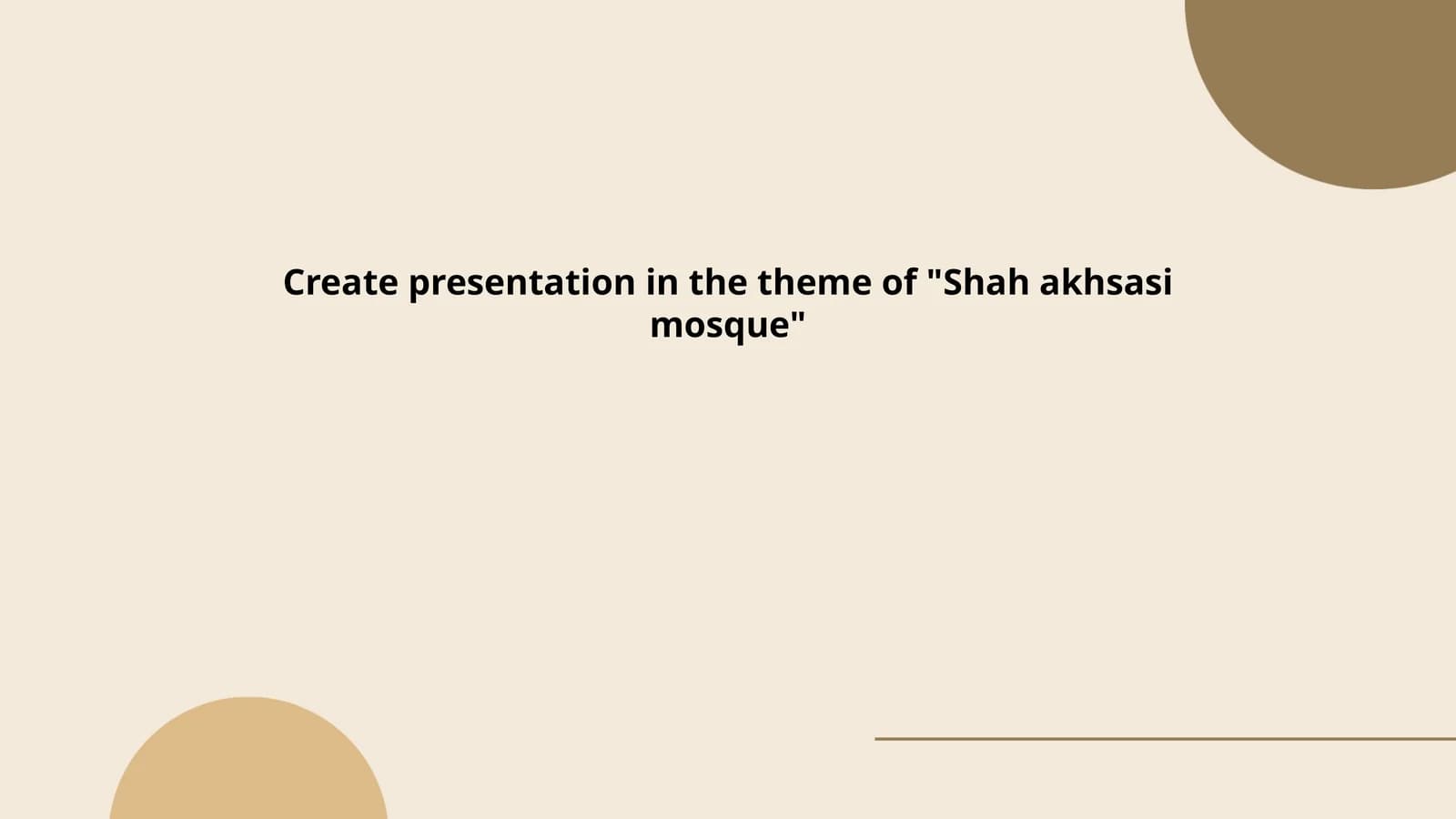 Shah Akhsasi Mosque Presentation