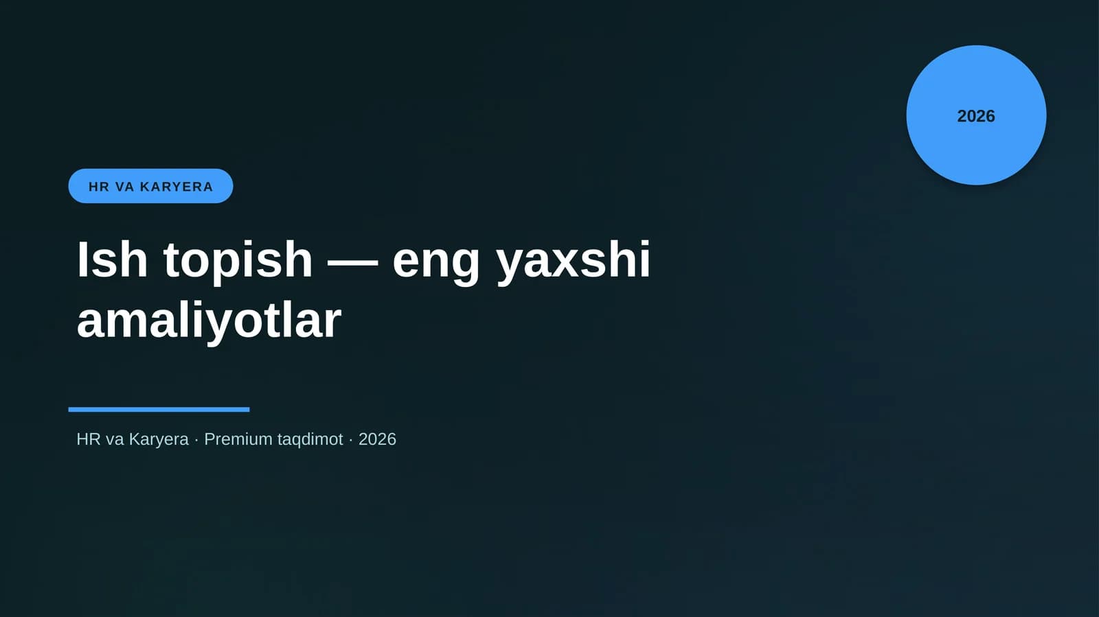 Ish topish — eng yaxshi amaliyotlar