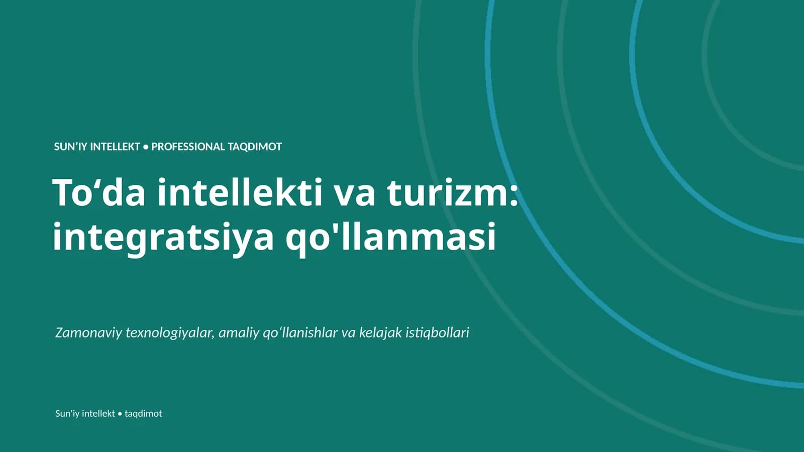 SUNʼIY INTELLEKT • PROFESSIONAL TAQDIMOT