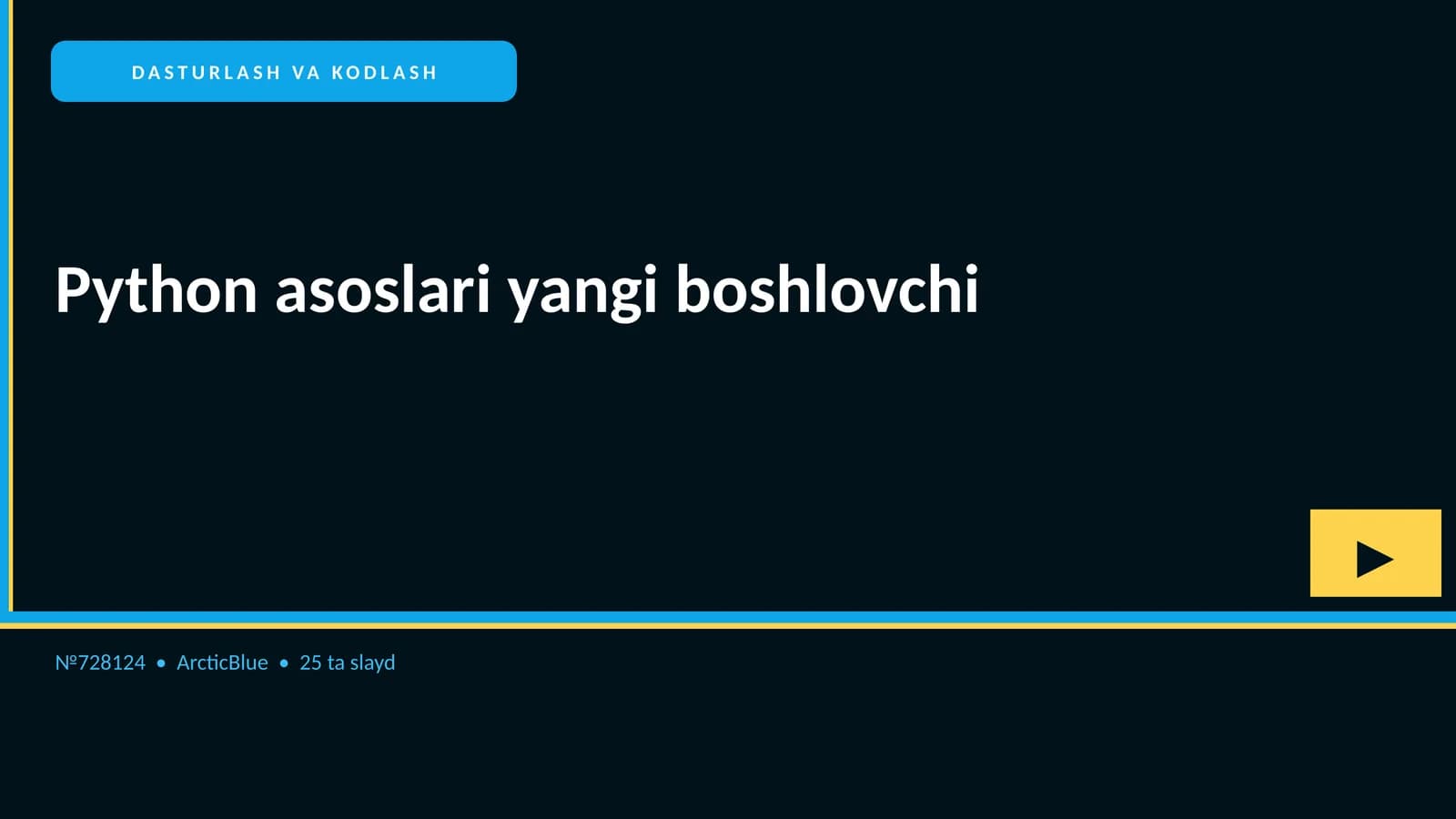 Python asoslari yangi boshlovchi