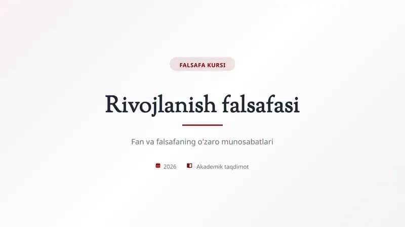 Rivojlanish falsafasi