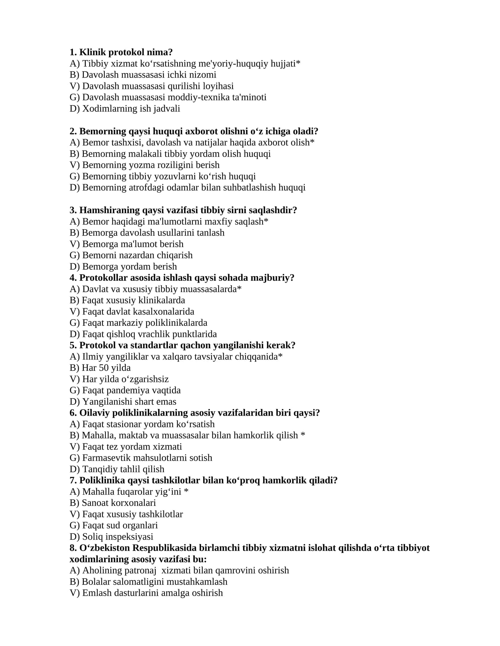 Protokol va standartlar