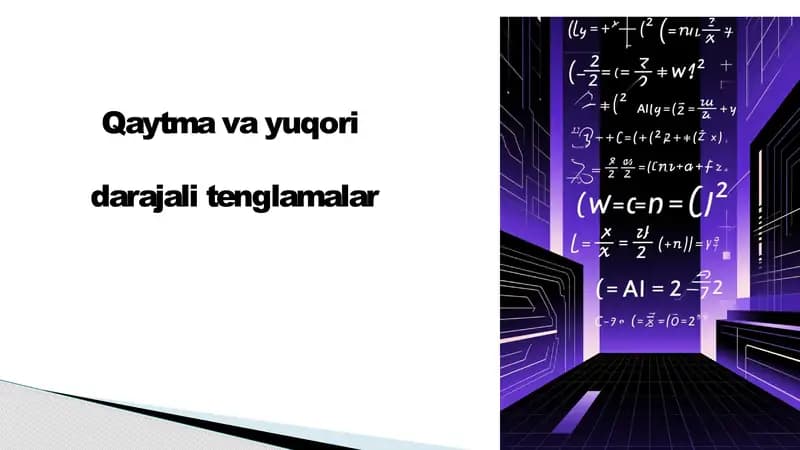 Chiziqli Tenglama