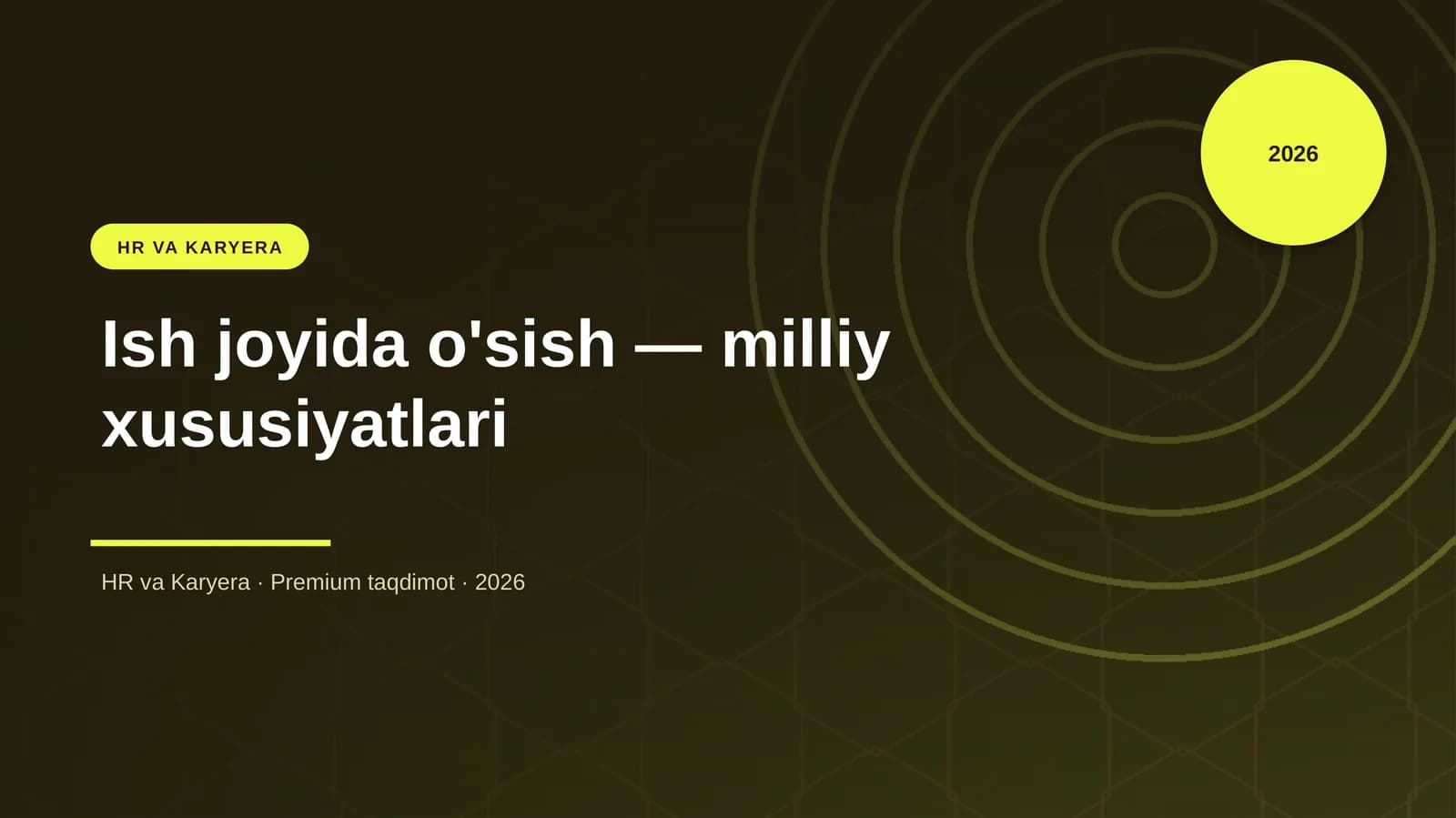 Ish joyida o'sish — milliy xususiyatlari